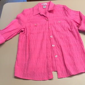 Rebecca Malone Pink 3/4 sleeve blouse